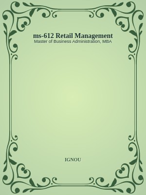 ms-612 Retail Management